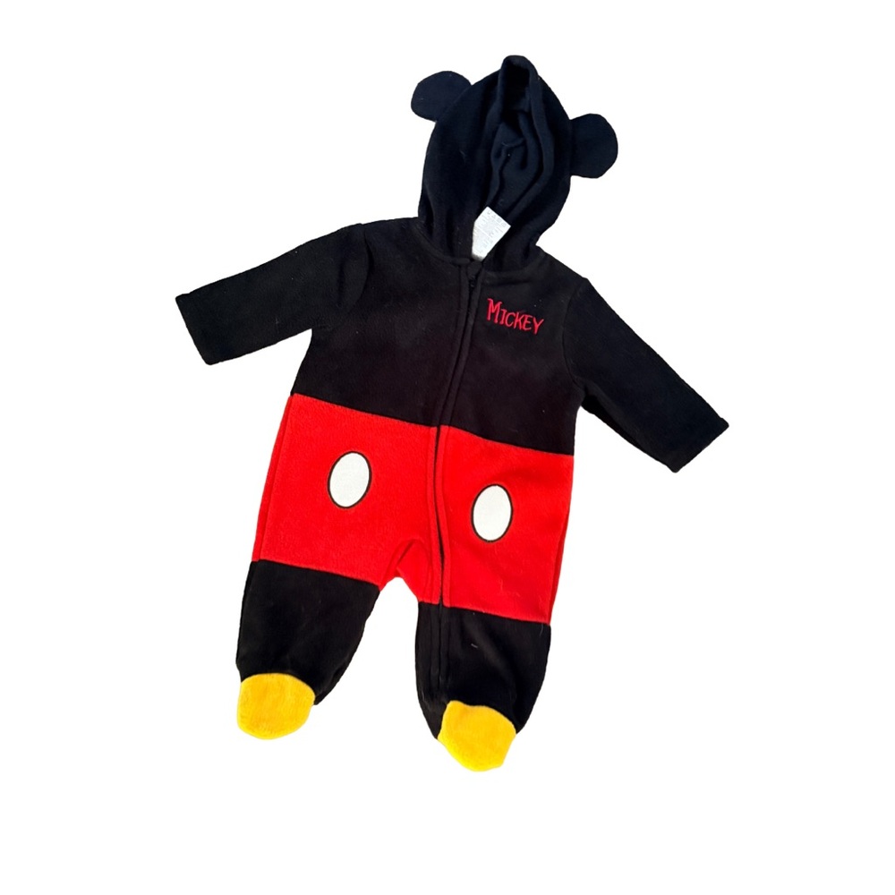 Mickey Mouse Black Red One Piece soft fleece baby